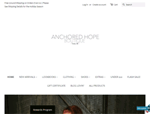 Tablet Screenshot of anchoredhopeboutique.com
